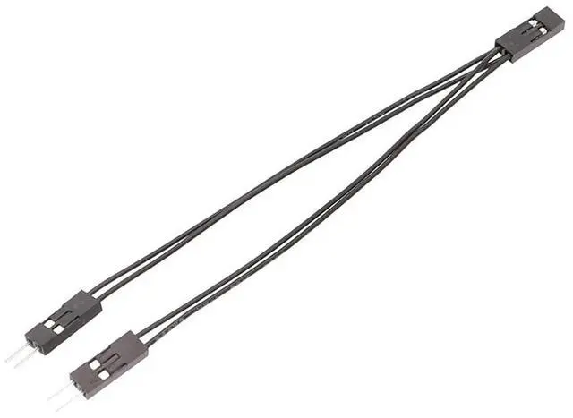 Alt view image 2 of 4 - Dupont Terminal Wire 2.54mm 1 Female To 2 Male Jumper Splitter 10cm 2 Pins for PC Motherboard Power SW/Reset HDD Hard Drive