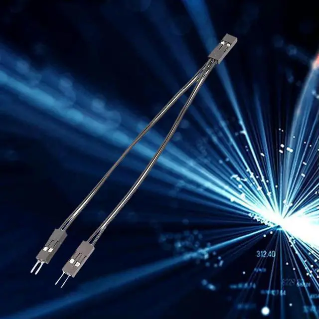 Alt view image 4 of 4 - Dupont Terminal Wire 2.54mm 1 Female To 2 Male Jumper Splitter 10cm 2 Pins for PC Motherboard Power SW/Reset HDD Hard Drive