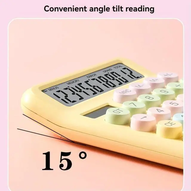 Alt view image 3 of 4 - Candy-Colored Desktop Calculator for Office & School, Student Stationery, Ideal for Calculations C