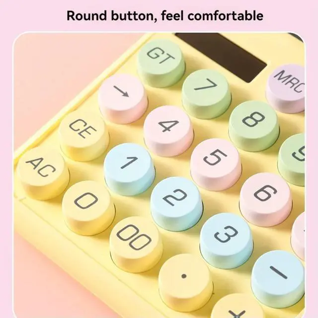 Alt view image 2 of 4 - Candy-Colored Desktop Calculator for Office & School, Student Stationery, Ideal for Calculations C