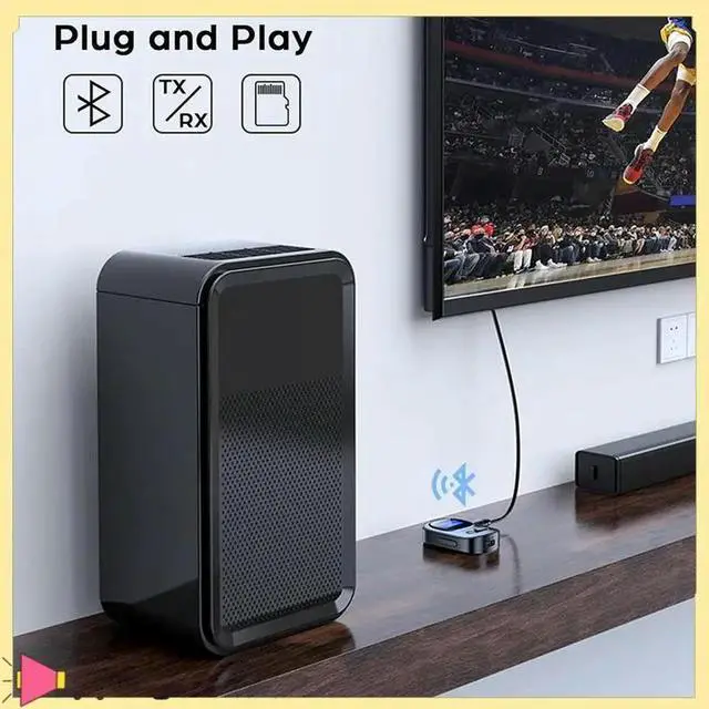 Alt view image 4 of 4 - 1 Piece Wireless Audio Adapter Mini Portable Wireless Audio Adapter With LED Display For TV/PC/Car/Home Stereo