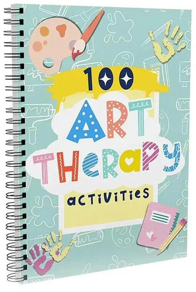 Alt view image 3 of 4 - Notebook Art Drawing Patterns Watercolour Pencil Art Plan Table 100 Therapeutic Activities Art & Emotions Guidebook
