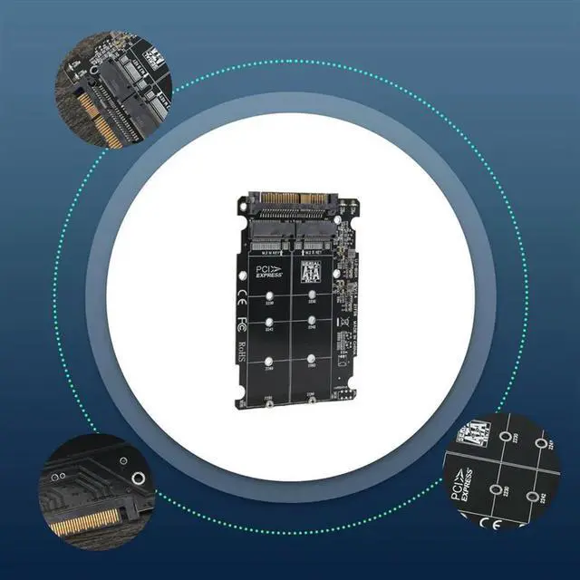 Alt view image 2 of 4 - 2 In 1 M.2 Nvme SATA U2PCB M.2 NVME SSD Key M Key B SSD To U.2 SFF-8639 Adapter Pcie M2 Converter Desktop Computer Parts