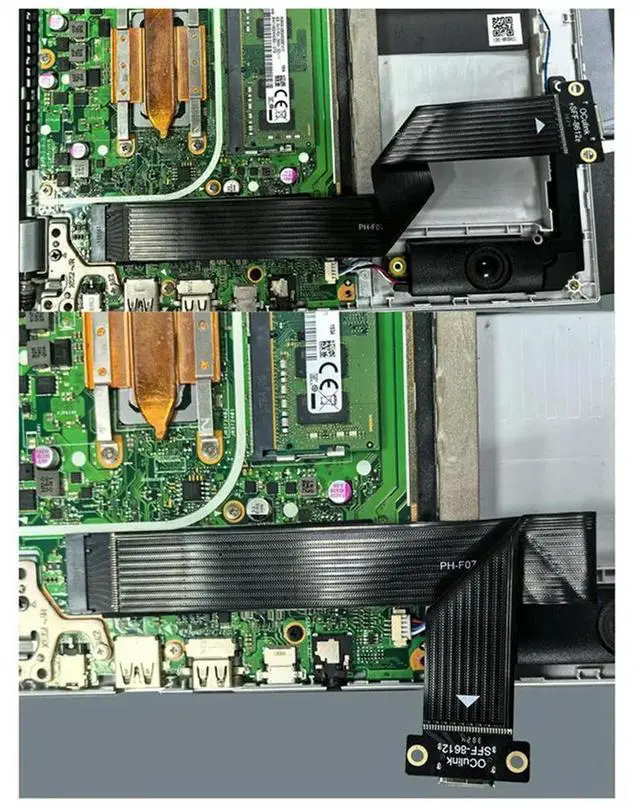 Alt view image 3 of 4 - M.2 NVME To Oculink Extension Cable For SSD Graphics Card M2 M Key To SFF-8612 Adapter Pcie 4.0 Cable For Desktop Laptop