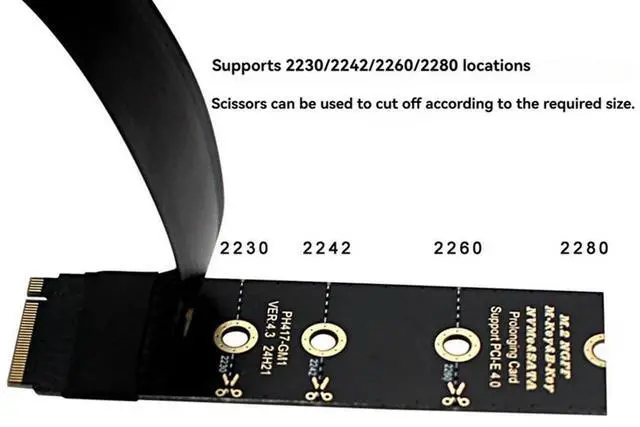 Alt view image 2 of 4 - M.2 NVME To Oculink Extension Cable For SSD Graphics Card M2 M Key To SFF-8612 Adapter Pcie 4.0 Cable For Desktop Laptop