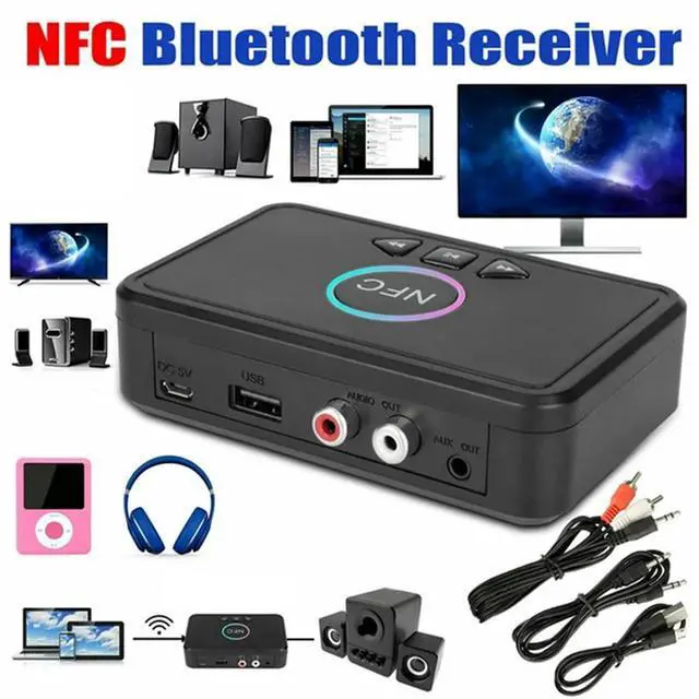 Main image of Bluetooth Adapter NFC BT5.0 Wireless Audio Receiver Transmitter 3.5Mm Jack AUX 2 RCA Stereo Sound For Speaker Headset