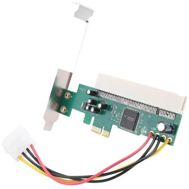 Alt view image 3 of 4 - PCI-Express To PCI Adapter Card PCI-E X1/X4/X8/X16 Slot With 4 Pin Power Cable Card