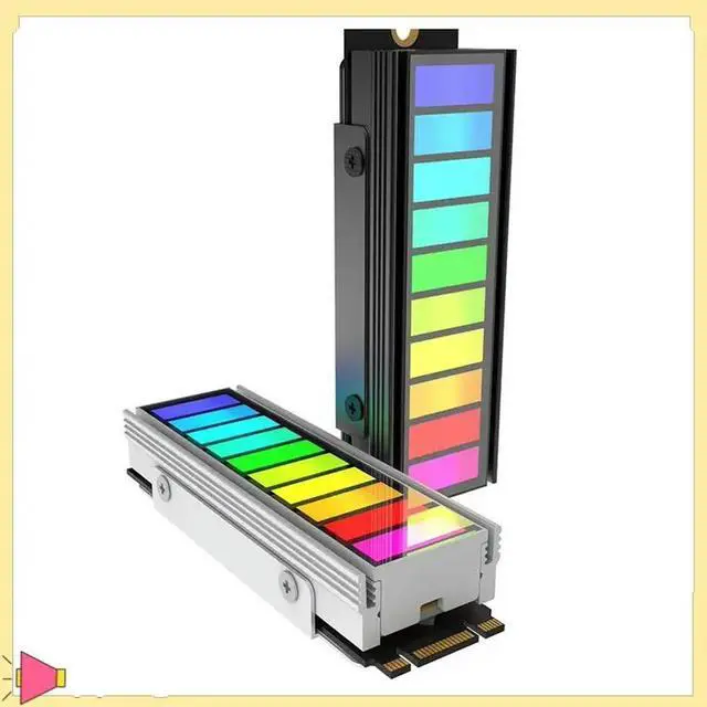 Alt view image 3 of 4 - SSD2280 Heat Dissipation Vest M.2 NVME SSD Heatsink 5V 3 Pin ARGB Brass Heat Sink B