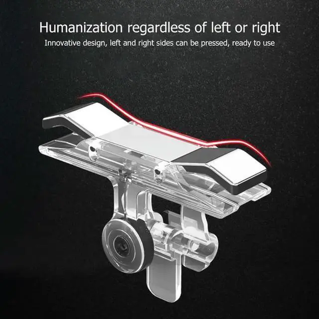 Alt view image 2 of 4 - 1 Pair Mobile Gaming Trigger Mobile Game Controller for PUBG Mobile Joystick Trigger Gamepad Trigger Joystick for Android Phone