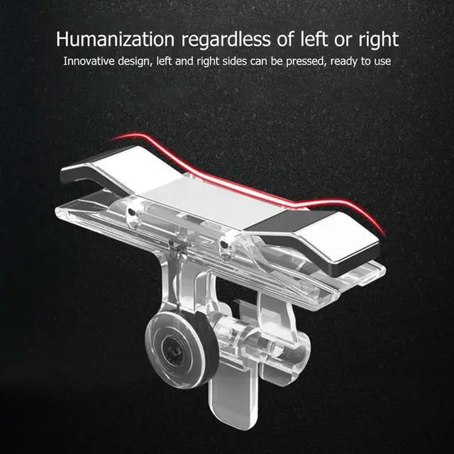 Alt view image 3 of 4 - 1 Pair Mobile Gaming Trigger Mobile Game Controller for PUBG Mobile Joystick Trigger Gamepad Trigger Joystick for Android Phone