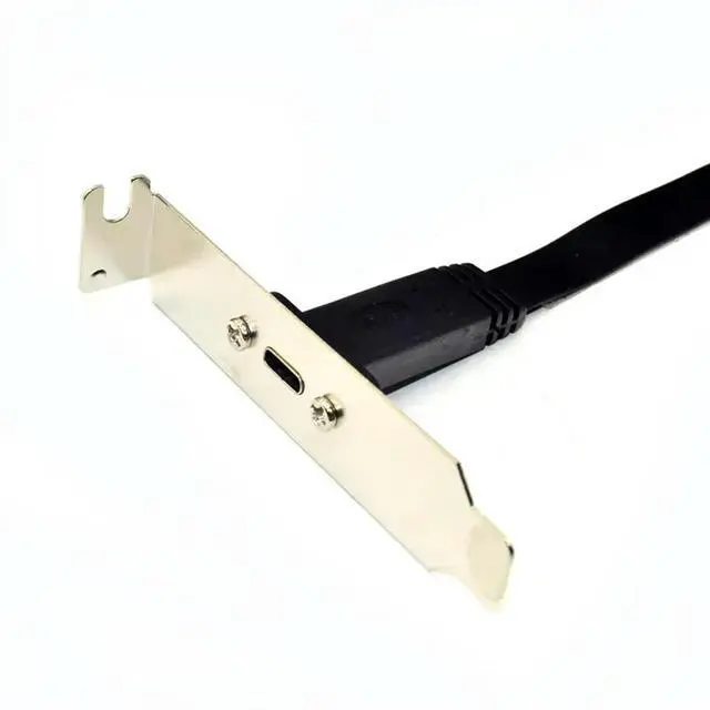 Alt view image 4 of 4 - 30cm USB 3.1 Front Panel Header Type E Male To USB-C Type C Female Motherboard Expansion Cable Connector wire cord with Baffles