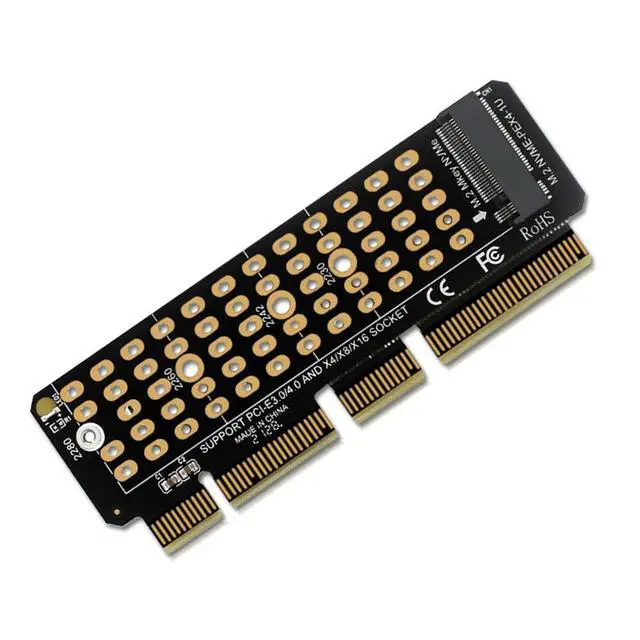 Alt view image 4 of 4 - PCIe Riser Card SSD To PCIE4.0 M2 NVME Adapter Card M.2 M-Key MKEY M.2 To PCI-E4.0 Converter Full Speed X4 for 2230-2280 M.2 SSD