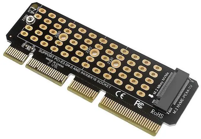 Main image of PCIe Riser Card SSD To PCIE4.0 M2 NVME Adapter Card M.2 M-Key MKEY M.2 To PCI-E4.0 Converter Full Speed X4 for 2230-2280 M.2 SSD