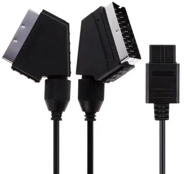 Alt view image 2 of 4 - 1.8M A/V TV Video Scart RGB Cable Gaming 21 pin euro scart plug cord wire for Nintendo SNES Gamecube and N64 Console