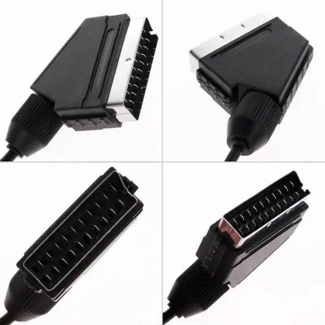 Alt view image 3 of 4 - 1.8M A/V TV Video Scart RGB Cable Gaming 21 pin euro scart plug cord wire for Nintendo SNES Gamecube and N64 Console