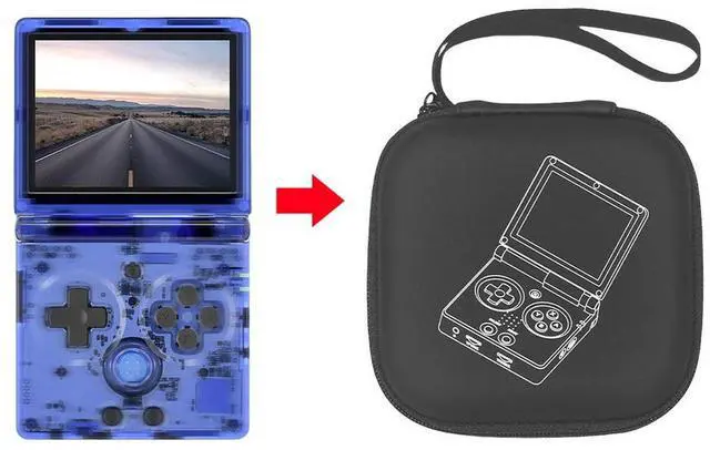 Main image of Handheld Game Console Case Shockproof Protective Bag with Handle Console Carrying Bag for ANBERNIC RG35XXSP Retro Game Console