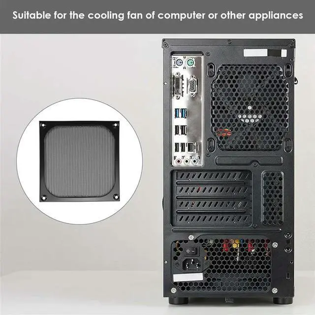 Alt view image 2 of 4 - 140Mm Desktop Computer Case Fan Dust Filter Grills Dustproof Case Cover With Screws, Aluminum Frame Mesh, 4 Pack