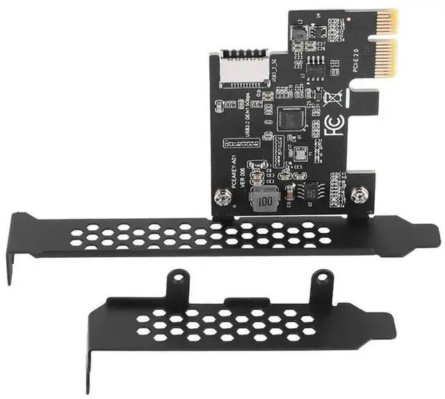 Alt view image 3 of 4 - PCI Express 2.0 X1 USB 3.2 Gen1 TYPE-E Add On Card Pcie Front Type-C Adapter Riser USB3.1 Gen1 A-KEY 5Gb Expansion Card