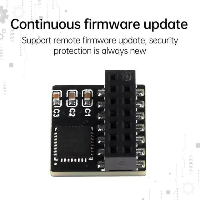 Alt view image 2 of 4 - TPM 2.0 SPI Parallel Encryption Safety Module 14 Pin SPI Remote Card Board Encryption Security Board For
