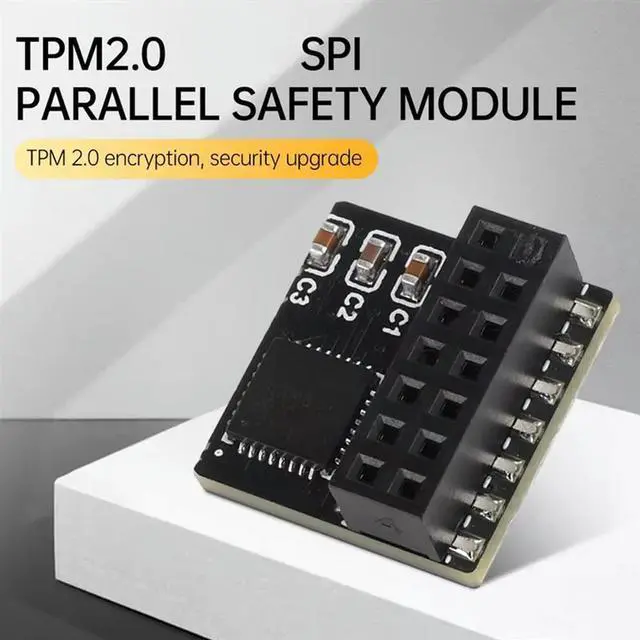 Alt view image 3 of 4 - TPM 2.0 SPI Parallel Encryption Safety Module 14 Pin SPI Remote Card Board Encryption Security Board For