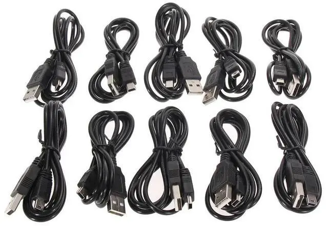 Alt view image 3 of 4 - 10 pcs  USB Charging Cable Wireless Gamepad Charger Data Cable For PS3 Controller Connect Computer Play charging 1m