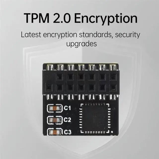 Alt view image 4 of 4 - TPM 2.0 SPI Parallel Encryption Safety Module 14 Pin SPI Remote Card Board Encryption Security Board For