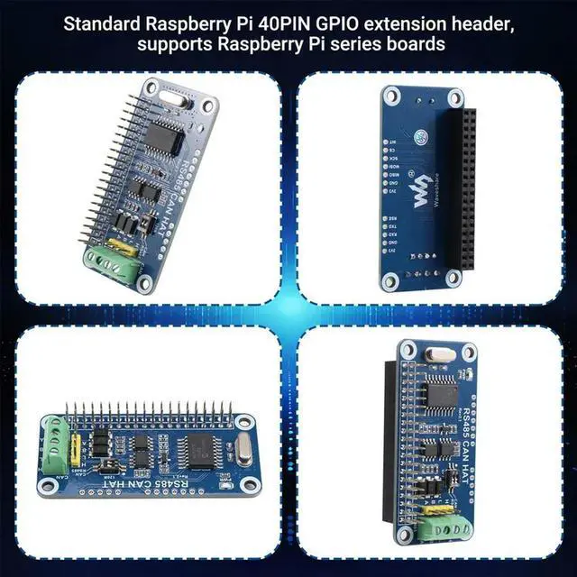 Alt view image 3 of 4 - Waveshare RS485 CAN HAT For Raspberry Pi Allows Stable Long-Distance Communication Supports Raspberry Pi Series Boards