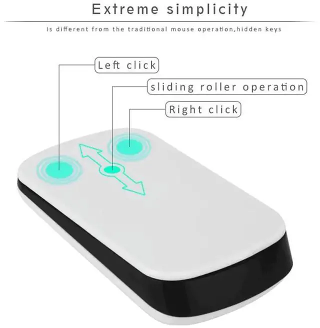 Alt view image 3 of 4 - For Laptop 2.4Ghz Wireless Ultra-Thin Touch Mouse Mini Full Touch Portable Office Business Mause Mouse Ergonomic Mice