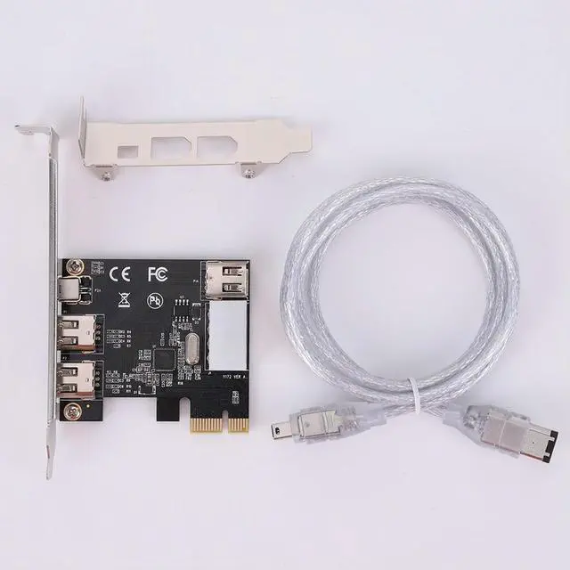 Alt view image 4 of 4 - PCI-E 1X to 16X 1394 DV Video Capture Card with 6 Pin to 4 Pin Firewire Adapter 3 Ports Free Driver Desktop Computer Accessory