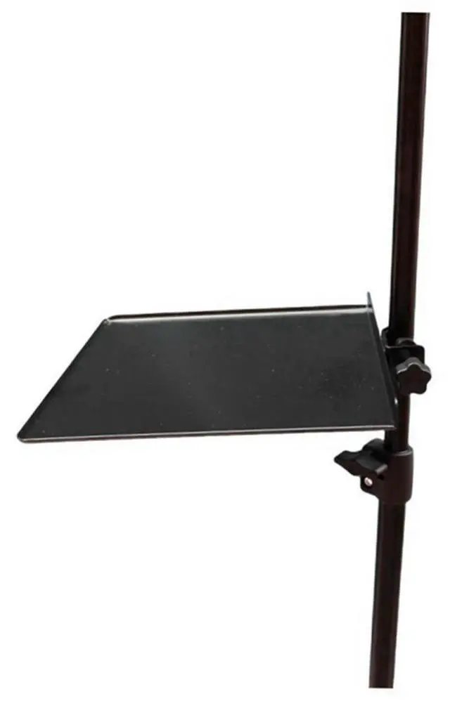 Alt view image 2 of 4 - Clamp on Tray for Microphone Stand Clamp-on Mic Rack Tray Height Adjustable for Live Tripod Bracket Accessories
