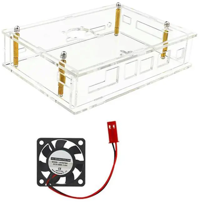 Alt view image 2 of 4 - For Banana Pi F3 BPI-F3 Acrylic Case Transparent Shell Protective for Banana Pi BPI-F3 Development Board with Fan