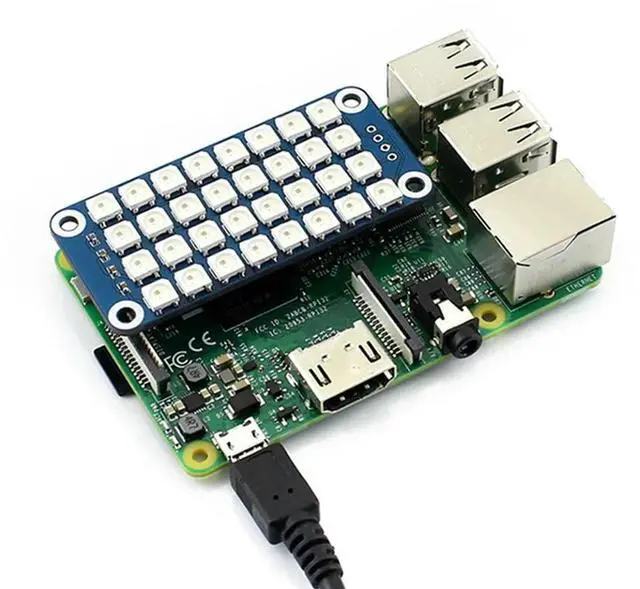 Alt view image 3 of 4 - Waveshare Extension Board Module For Raspberry Pi Full Color RGB Light Programming Controller For Raspberry Pi 5/4B/3B+ Modu