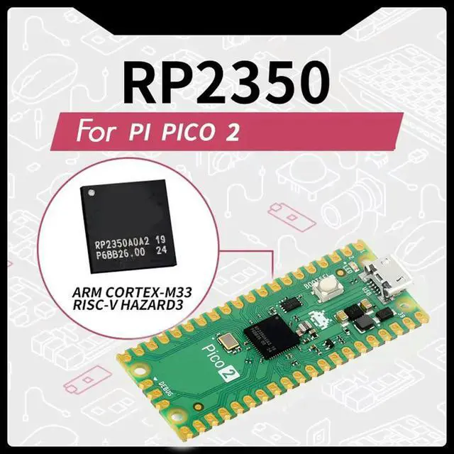 Alt view image 4 of 4 - For Raspberry Pi Pico 2-M Development Board RP2350 Microcontroller ARM Cortex-M33 Hazard3 RISC-V Soldering Pin Header