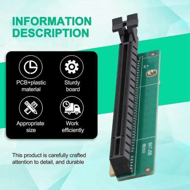 Alt view image 4 of 4 - PCI-E 16X Graphic Card Adapter Card Tiny 6 Riser Card For Tiny6 Series Models P340 P350 M90Q PCIE Riser Card