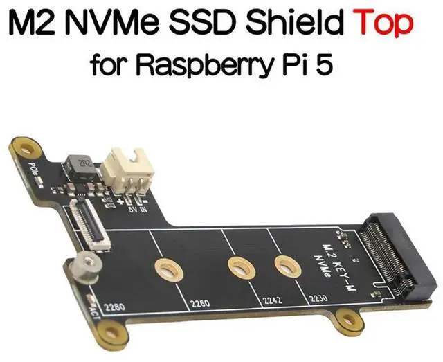 Main image of X1001 M.2 Nvme SSD Shield Pcie Peripheral Board Replacement Spare Parts Compatible With For Raspberry Pi 5