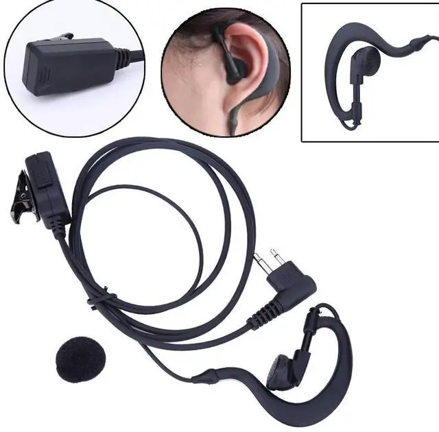 Alt view image 3 of 4 - 1m PTT Mic Earpiece Headset for Walkie Talkie Air Tube Earpiece Headset Replacement for CB Radio CP88 CP040 CP100 CP110