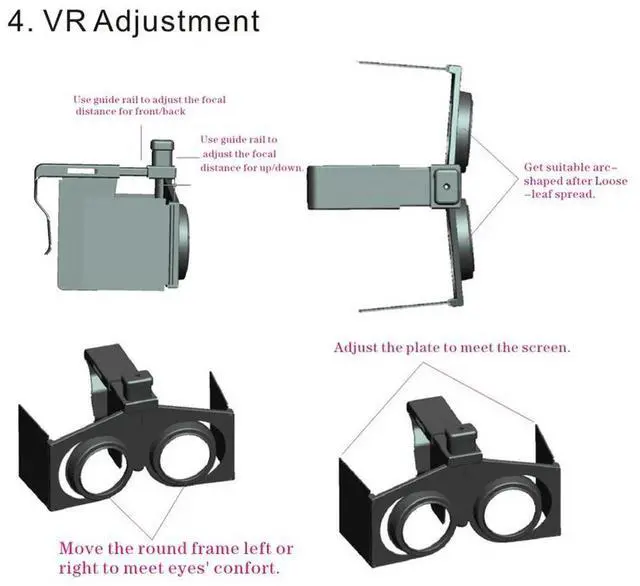 Alt view image 4 of 4 - Portable Folding VR Glasses Movies Games 3D Virtual Reality VR Glasses Kits Foldable Virtual Reality VR Glasses for Mobile Phone