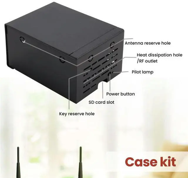 Alt view image 4 of 4 - For Raspberry Pi 5 Industrial Grade Large Space l Case For Active Cooler Pcle/Poe HAT