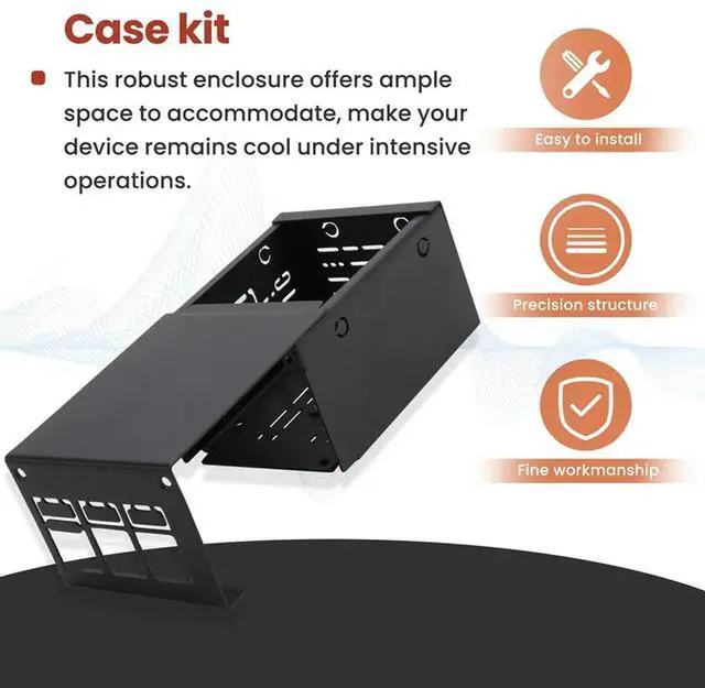 Alt view image 3 of 4 - For Raspberry Pi 5 Industrial Grade Large Space l Case For Active Cooler Pcle/Poe HAT