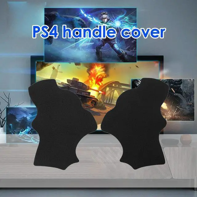 Alt view image 3 of 4 - 2pcs/set Silicone Console Hand Grip Sticker L+R Anti Slip Handle Decal Anti-Sweat Gamepad Handle Grip Sticker for PS4 Controller