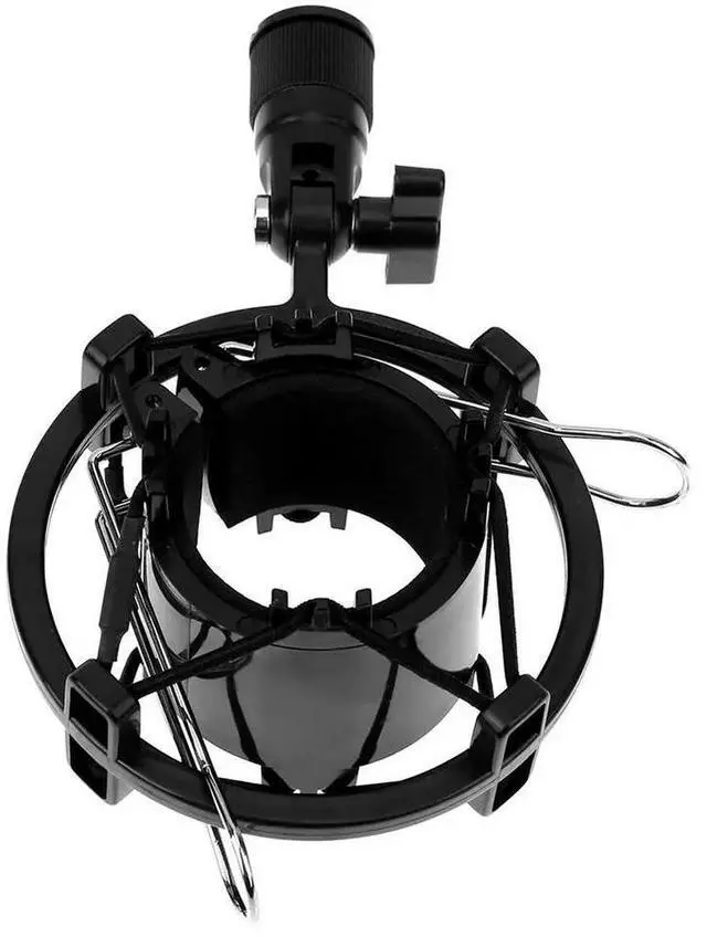 Alt view image 2 of 4 - Microphone Shock Mount Improve Recording Anti-Vibration Mic Holder Mic Clip Shock Holder for 43mm-55mm Diameter Mic