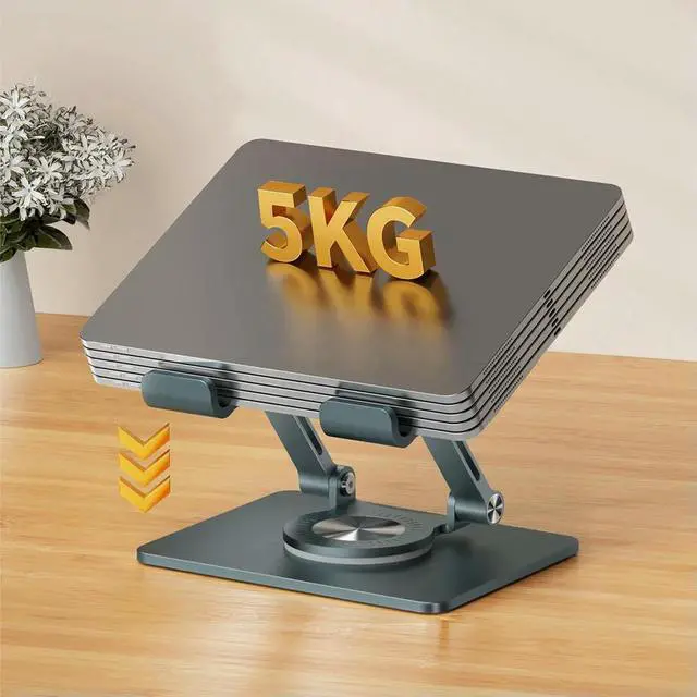Alt view image 3 of 4 - Foldable Adjustable Laptop Holder 360° Rotation Tablet Holder Al-Alloy Stable Compatible with Tablet