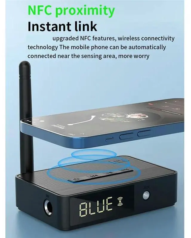 Main image of Bluetooth 5.3 Receive Transmitter Adapter HIFI Sound NFC Remote Control Stereo AUX Coaxial Fiber Optic Adapter