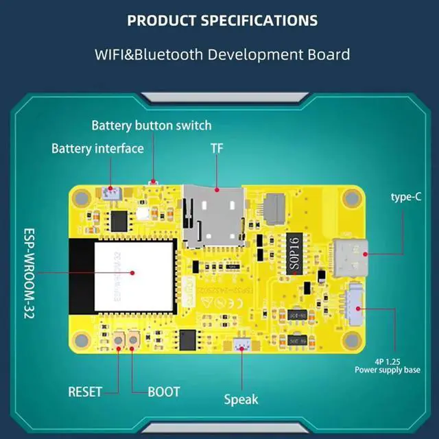 Main image of ESP32 LVGL &Bluetooth IOT Development Board 2.2inch Display Screen LCD TFT Module with Touch