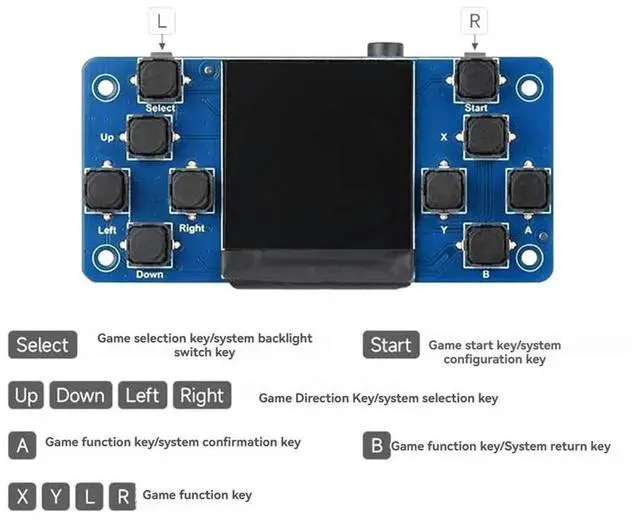 Alt view image 4 of 4 - 1.3inch LCD Display Screen with Game Button & Audio Buzzer for Raspberry Pi Zero, 4B, Pi 5, RP2040-PiZero