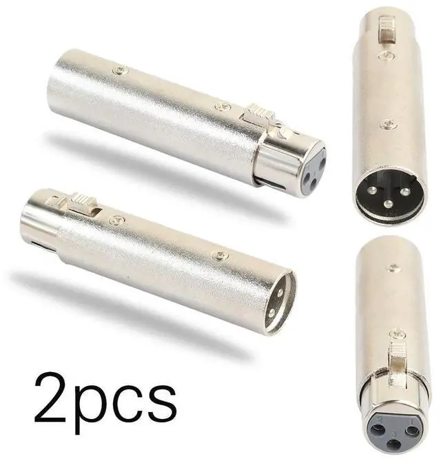 Alt view image 3 of 4 - 2x XLR 3Pin Male to Female Phase Reversal Adapter Plug Socket Cable Connect