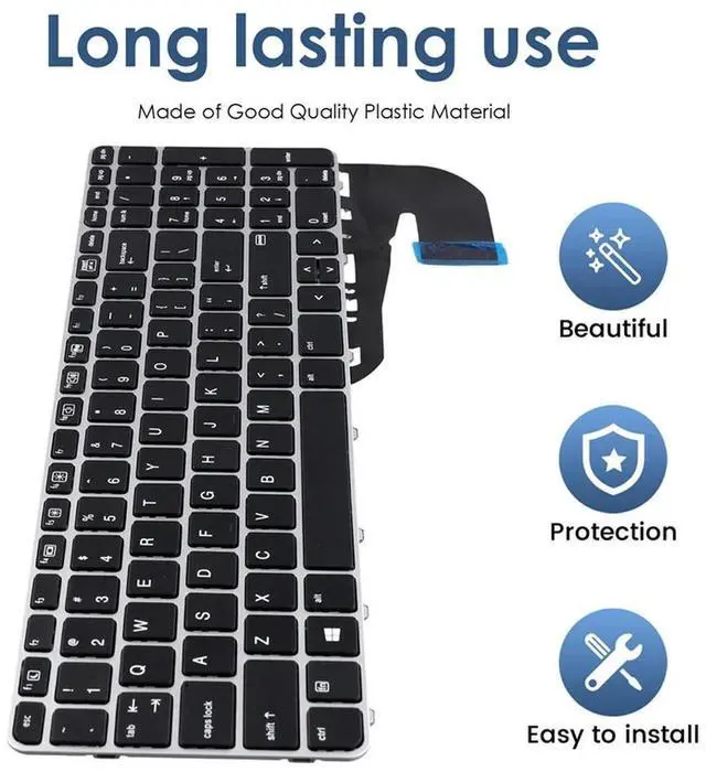 Alt view image 2 of 4 - Replacement Keyboard Compatible With Silver Frame For 755 G3 850 G3 850 G4 Zbook 15U G3 G4 US Laptop Keyboard