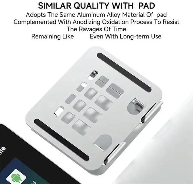 Alt view image 3 of 4 - Aluminum Tablet Stand Holder for Desk Dual Rod Support Tablet Holder Adjustable Riser Applicable to 4-12.8inch