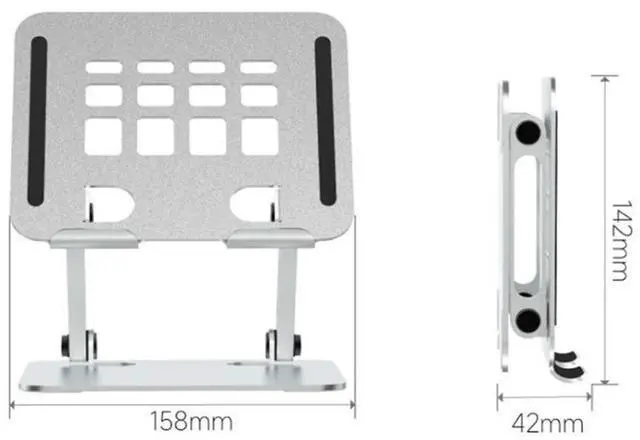 Main image of Aluminum Tablet Stand Holder for Desk Dual Rod Support Tablet Holder Adjustable Riser Applicable to 4-12.8inch