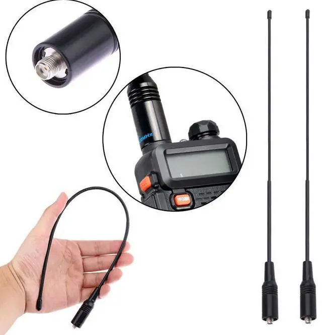 Alt view image 3 of 4 - 2pcs Dual Band Handheld Radio Antenna Flexible NA-771 Antenna 144/430 MHz Walkie Talkie Accessories for Baofeng UV-5R KG-UVD1